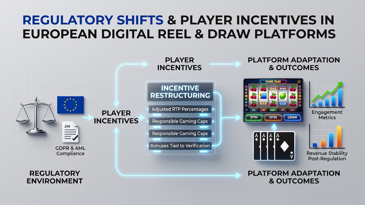 Analysis charts comparing player engagement trends on regulated European reel and lottery platforms