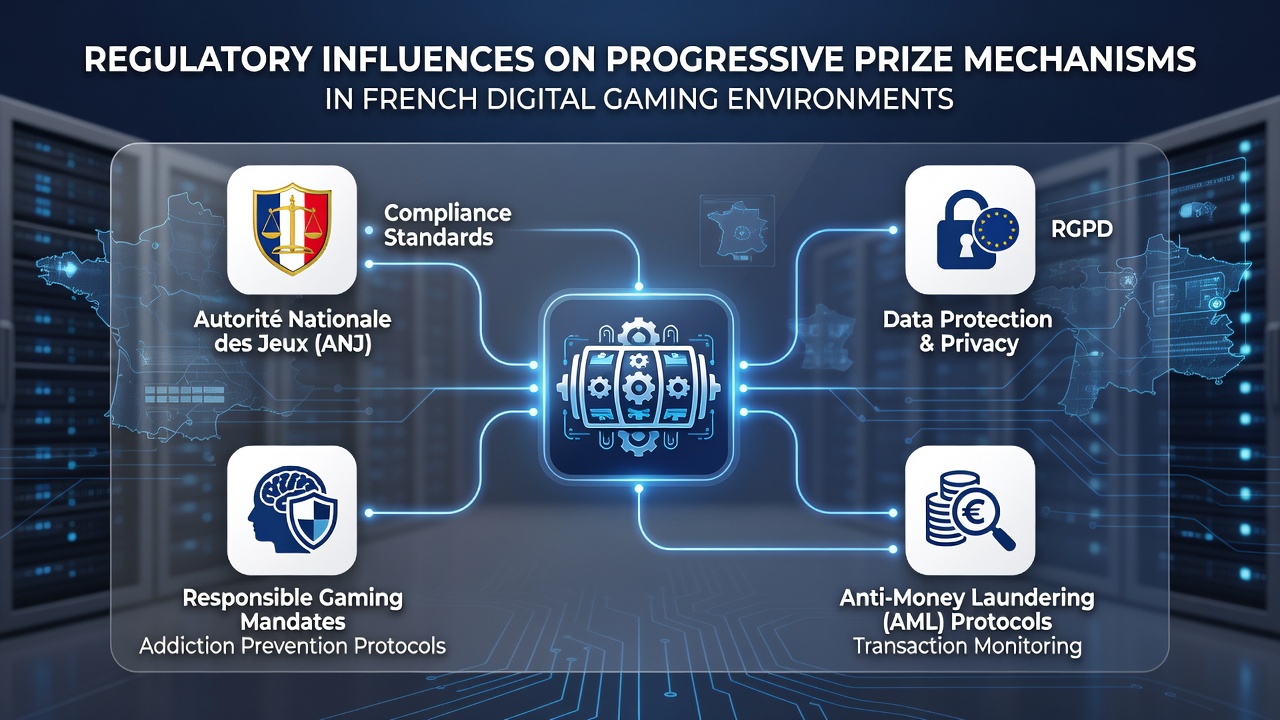 Technical compliance tools used for monitoring progressive prize pools in regulated French gaming environments